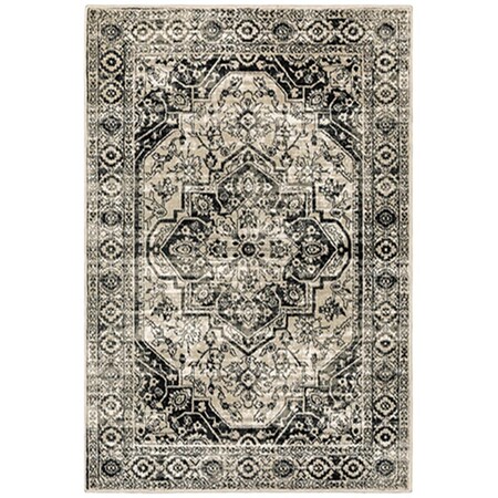 Oriental Weavers 6 ft. 7 in. x 9 ft. 2 in. Georgia 429G0 Rectangle Area RugGrey G429G0200280ST